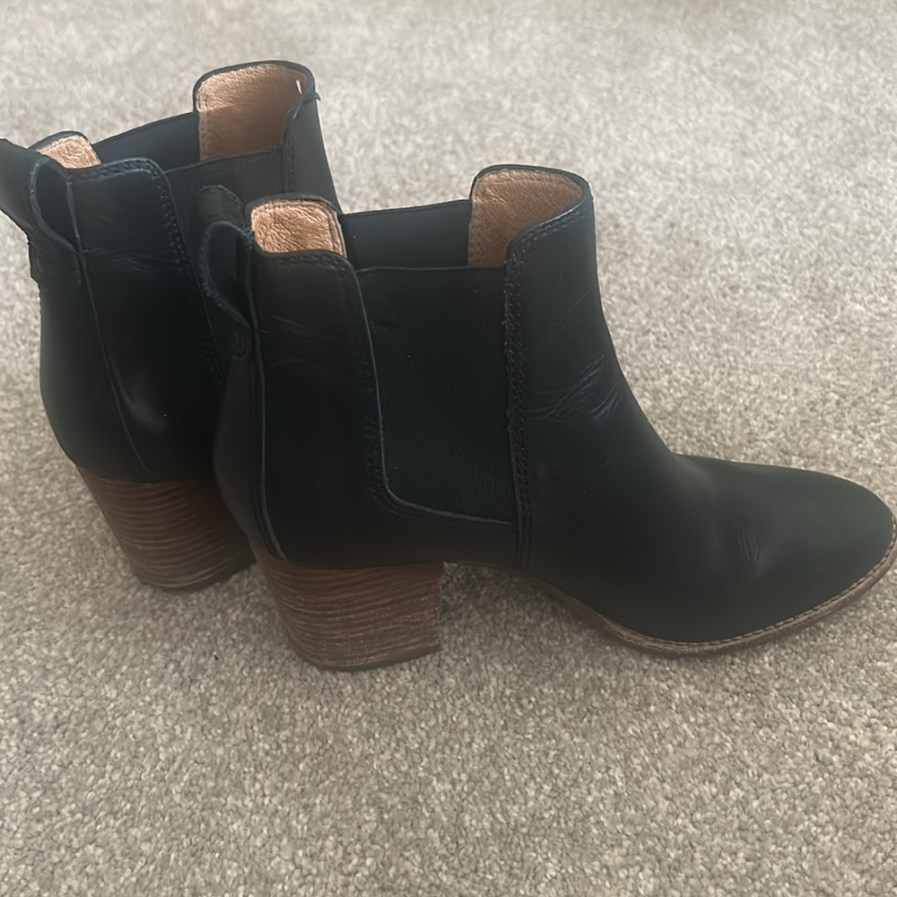 Madewell The Regan Black Leather Boots Size 8 - Picture 13 of 13
